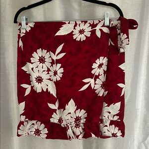 Vintage Hawaiian Floral Wrap Skirt